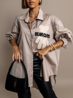 Béžová oversized košeľa BADIA Veľkosť: ONESIZE