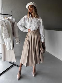 Biela elegantná košeľa LYSBET s kamienkami Veľkosť: L/XL
