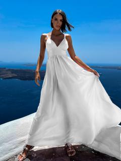 Biele elegantné šaty MAKANY Veľkosť: ONESIZE