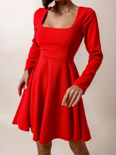 Červené elegantné šaty BUTTONI jednoduchého strihu Veľkosť: ONESIZE
