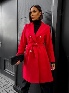 Červený kabát NUTRYD s opaskom Veľkosť: ONESIZE