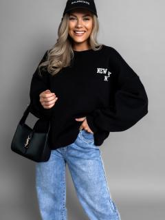 Čierna oversized mikina SHINGO s potlačou95% bavlna Veľkosť: ONESIZE