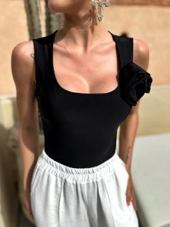 Čierne elastické elegantné body LABUS Veľkosť: ONESIZE