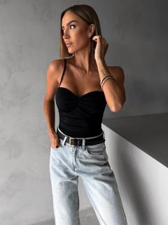 Čierne elegantné body korzet AMIRLAN Veľkosť: M/L