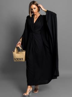 Čierne oversize dlhé šaty RUFINUS Veľkosť: ONESIZE