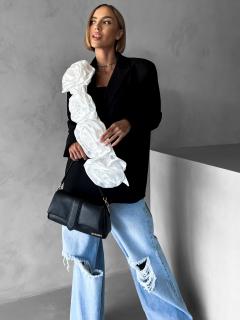 Čierne oversize sako PREDRAG s odopínacou aplikáciou Veľkosť: ONESIZE
