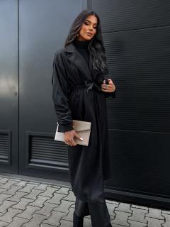 Čierny kabát ANUBI na zaväzovanie Veľkosť: ONESIZE