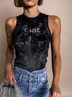 Čierny washed top WELLINE Veľkosť: M/L