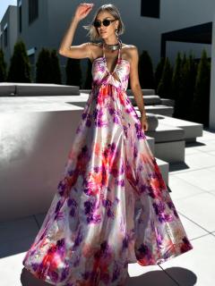 Fialové elegantné šaty ELENET Veľkosť: ONESIZE