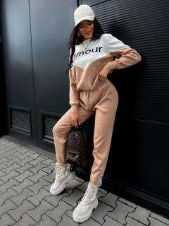 Hnedo-biely dvojdielny komplet AURA Veľkosť: ONESIZE
