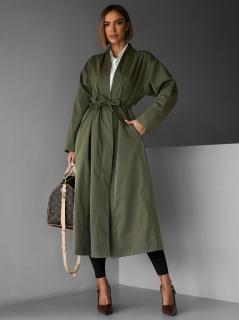 Kaki oversize dlhý kabát AERYTY Veľkosť: ONESIZE