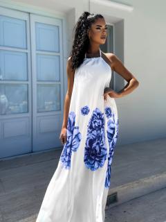 Kráľovsky modré dlhé elegantné šaty GERBENE Veľkosť: ONESIZE