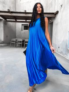 Kráľovsky modré dlhé elegantné šaty WIRELESS