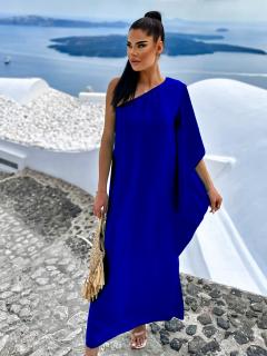 Kráľovsky modré elegantné šaty HUDIESI cez rameno Veľkosť: ONESIZE