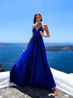 Kráľovsky modré elegantné šaty MAKANY
