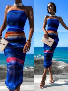 Kráľovsky modré elegantné šaty STINY Veľkosť: ONESIZE