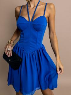 Kráľovsky modré šaty LINOS na ramienka Veľkosť: ONESIZE