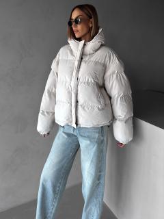Krémová zimná prešívaná oversize bunda RIZPAH Veľkosť: ONESIZE