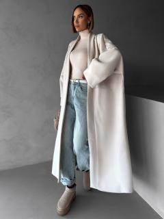 Krémový dlhý oversize kardigan THADY bez zapínania Veľkosť: ONESIZE