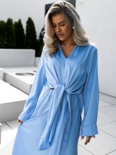 Modrá elegantná blúzka NIRON na zaväzovanie Veľkosť: ONESIZE