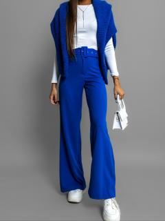 Modré štýlové nohavice IMMY s opaskom Veľkosť: ONESIZE