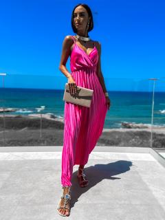Neon ružové elegantné šaty SIMORENS Veľkosť: ONESIZE