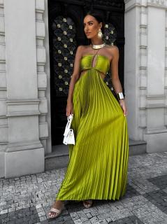 Olivové elegantné šaty SOCIOLE na zaväzovanie Veľkosť: ONESIZE
