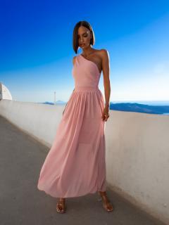 Ružové elegantné dlhé šaty FLOAT