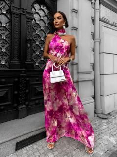Ružové elegantné šaty PAPRANY Veľkosť: ONESIZE