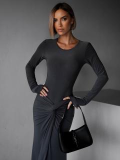 Šedé basic elastické body MAURY Veľkosť: ONESIZE