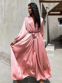 Staroružové elegantné šaty WOMAN s dlhým rukávom
