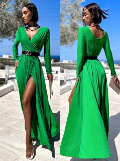 Zelené dlhé elegantné šaty JOELLIAN Veľkosť: ONESIZE