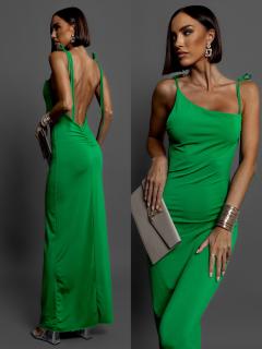 Zelené šaty KONTRAME so zaväzovaním na ramenách Veľkosť: ONESIZE