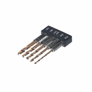 5-dielna sada krátkych vrtákov s TiN povlakom E-VALUE - 2-5 mm