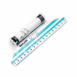 Japonské multifunkčné rotačné pravítko DRAPAS - 160 mm