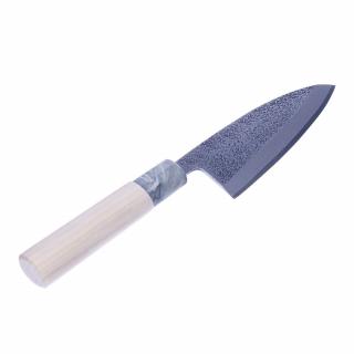 Japonský nôž deba na filetovanie rýb s kladivkovým povrchom UMEBACHI RYUMA - 120 mm