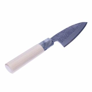 Japonský nôž deba na filetovanie rýb s kladivkovým povrchom UMEBACHI RYUMA - 90 mm