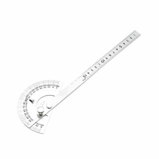 Japonský uhlomer z nehrdzavejúcej ocele SHINWA s pravítkom - 150 mm
