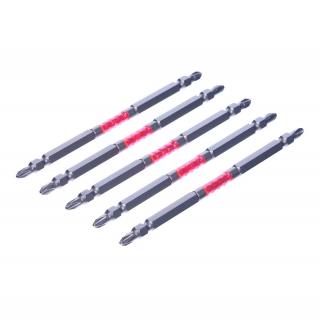 Sada japonských obojstranných skrutkovacích bitov PH2 SK11 - 5 ks - slim - 130 mm