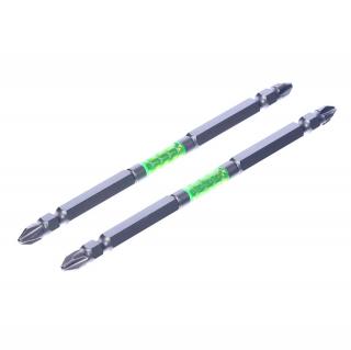Sada japonských obojstranných skrutkovacích bitov s magnetickým hrotom PH2 SK11 - 2 ks - široké - 130 mm