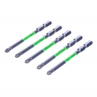 Sada japonských skrutkovacích bitov s magnetickým hrotom PH2 SK11 - 5 ks - 85 mm