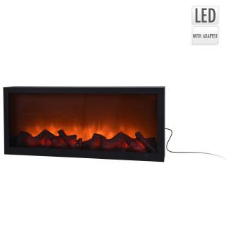 Dekoračný svietiaci krb LED PLAMEN 57x10x25cm