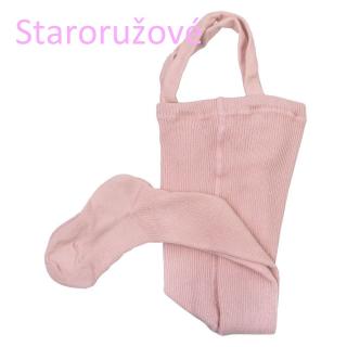 Detské rebrované pančuchy na traky STARORUŽOVá