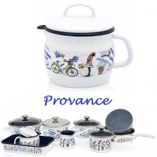 Metalac smaltovaný Hrniec s pokrievkou 12 cm - 1,3L, PROVANCE