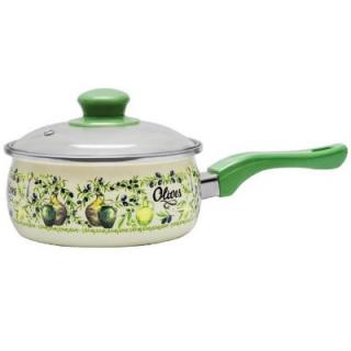 Metalac smaltovaný randlík s rúčkou 16 cm 1,9L Olivy