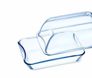 SIMAX hranatý sklenený pekáč na kačku s hlbokým víkom 8,6L (Pekáč z jénskeho skla)