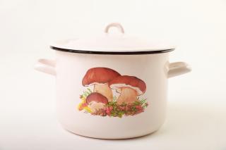 Smaltovaný hrniec s pokrievkou 16 cm - 2,4L HUBY