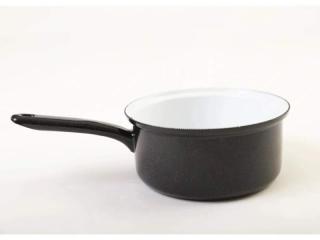 Smaltovaný randlík s rúčkou 12 cm - 0,5L BERYL čierny