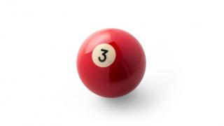 Biliardová guľa Aramith červená č. 3, priemer 57,2mm