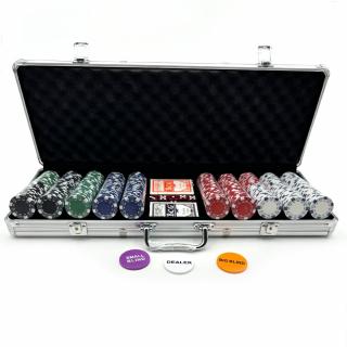 Gamecenter Poker set DICE 500 ks, 11,5g žetóny, hliníkový kufrík